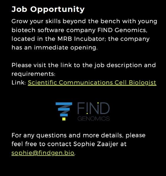 Job Opportunity - FIND Genomics