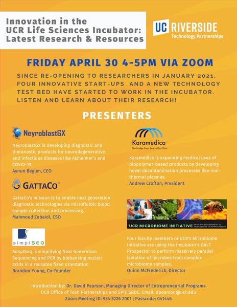 Incubator Presenters
